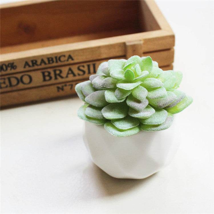 Artificial Succulent Bonsai Creative Ornaments for Home Table Garden Decoration Artificial Plants with Pot - Mubimart