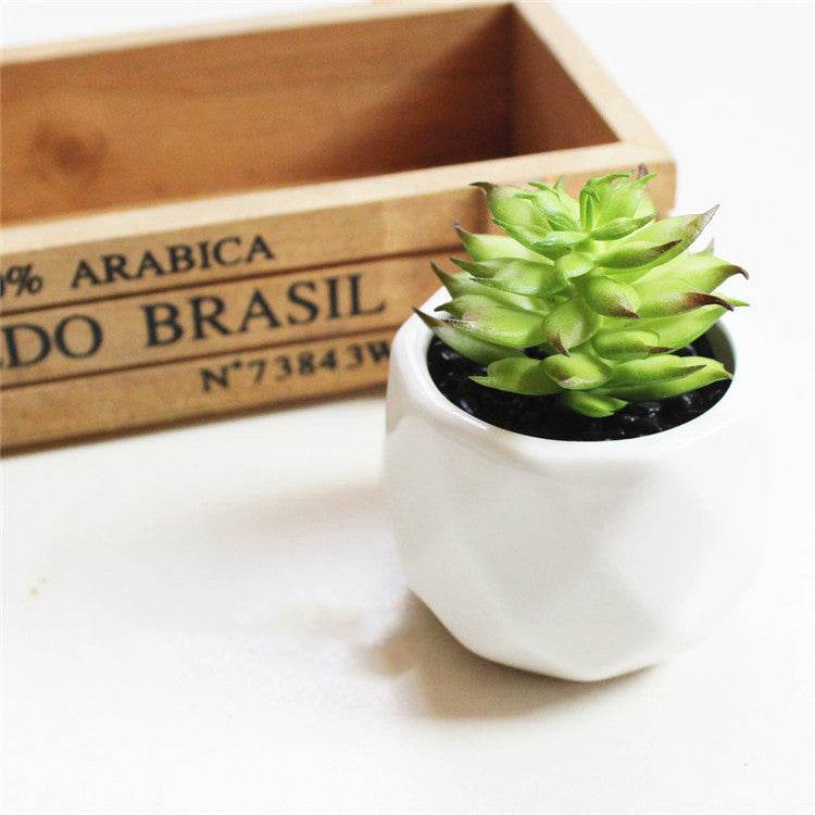 Artificial Succulent Bonsai Creative Ornaments for Home Table Garden Decoration Artificial Plants with Pot - Mubimart
