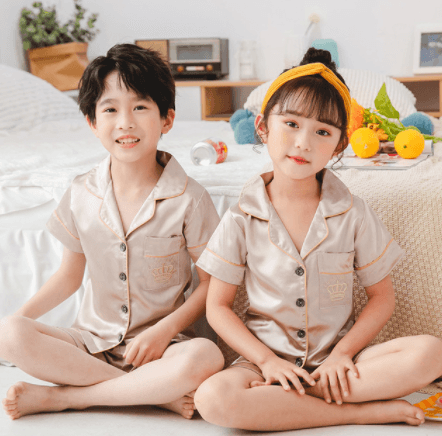 Artificial silk Children's pajamas - Mubimart