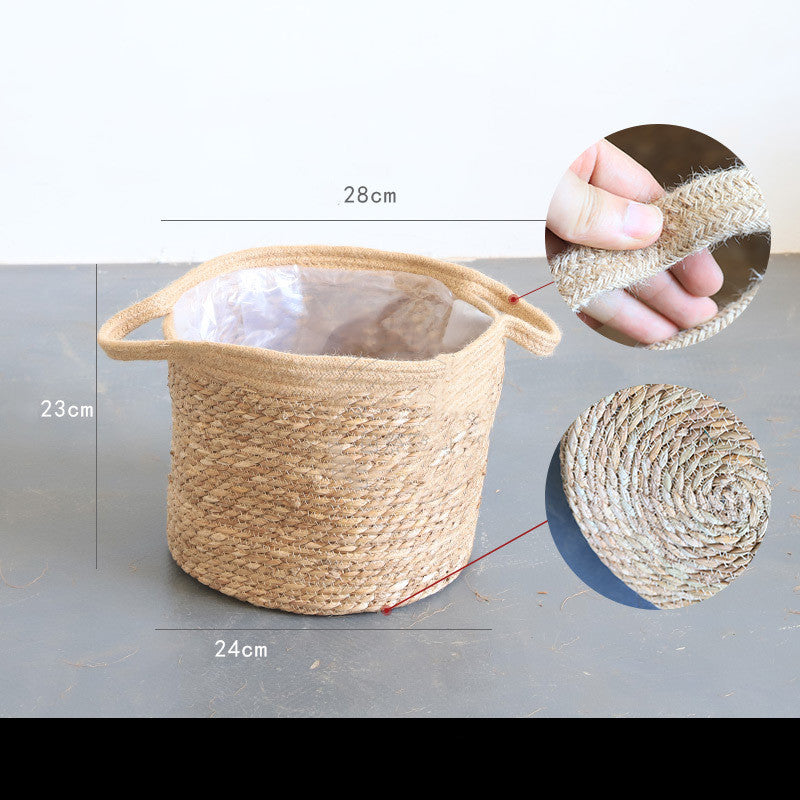 Artificial woven storage basket - Mubimart -  