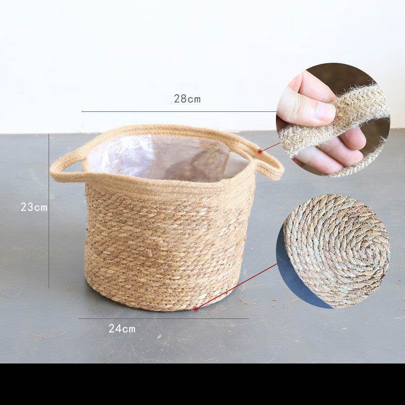 Artificial woven storage basket - Mubimart
