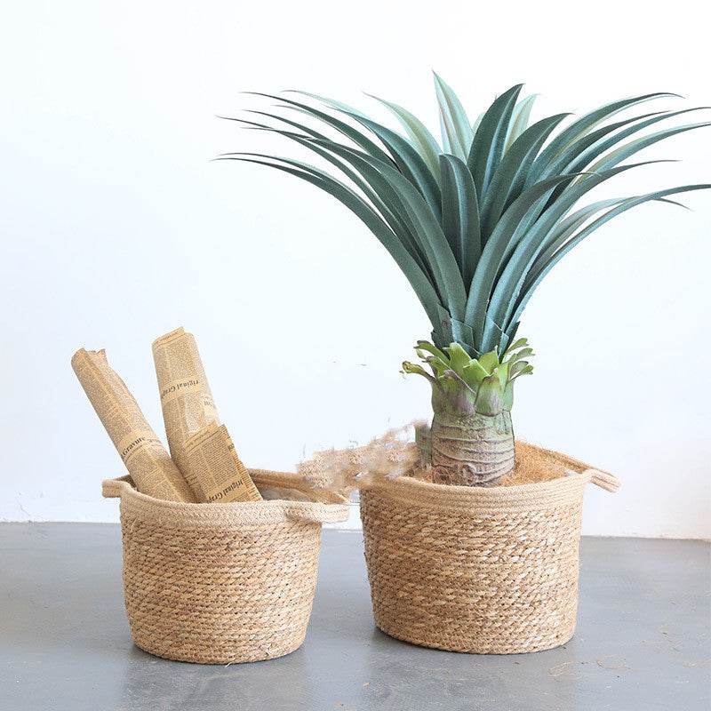Artificial woven storage basket - Mubimart