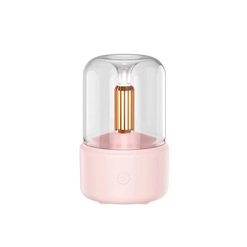 Atmosphere Light Humidifier Candlelight Aroma Diffuser Portable 120ml Electric USB Air Humidifier Cool Mist Maker Fogger 8-12 Hours With LED Night Light - Mubimart -  