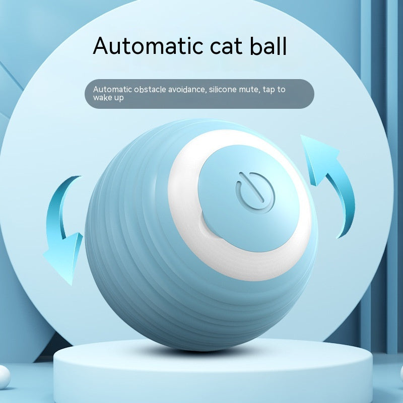 Automatic Moving Bouncing Rolling Ball Smart Cat Toy Ball Self-Moving Kitten Toy For Indoor Cat Kitten - Mubimart -  