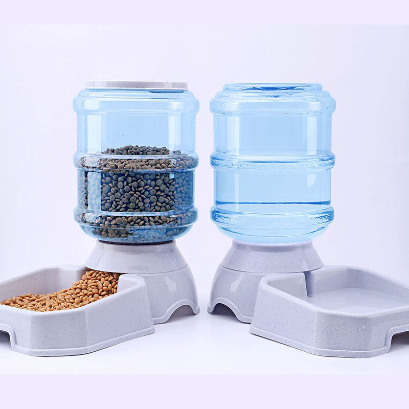 Automatic Pet Feeder Water Fountain - Mubimart -  