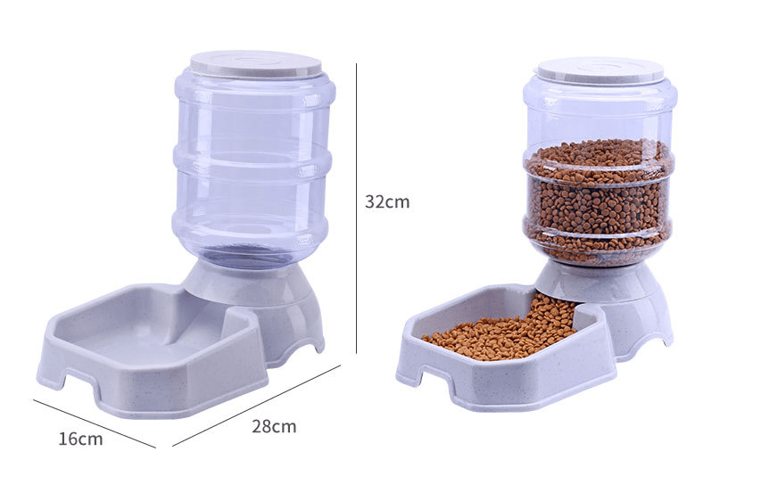 Automatic Pet Feeder Water Fountain - Mubimart