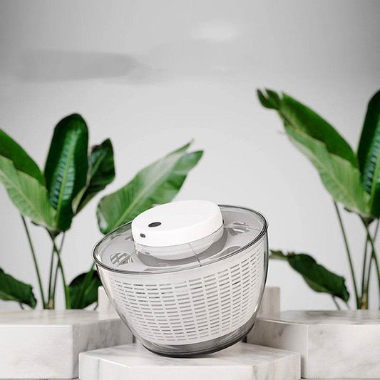 Automatic Salad Spinner Multifunctional Salad Making Tool Home Vegetable Fruit Dehydrator Dryer Basket Sifters Vegetable Washer - Mubimart