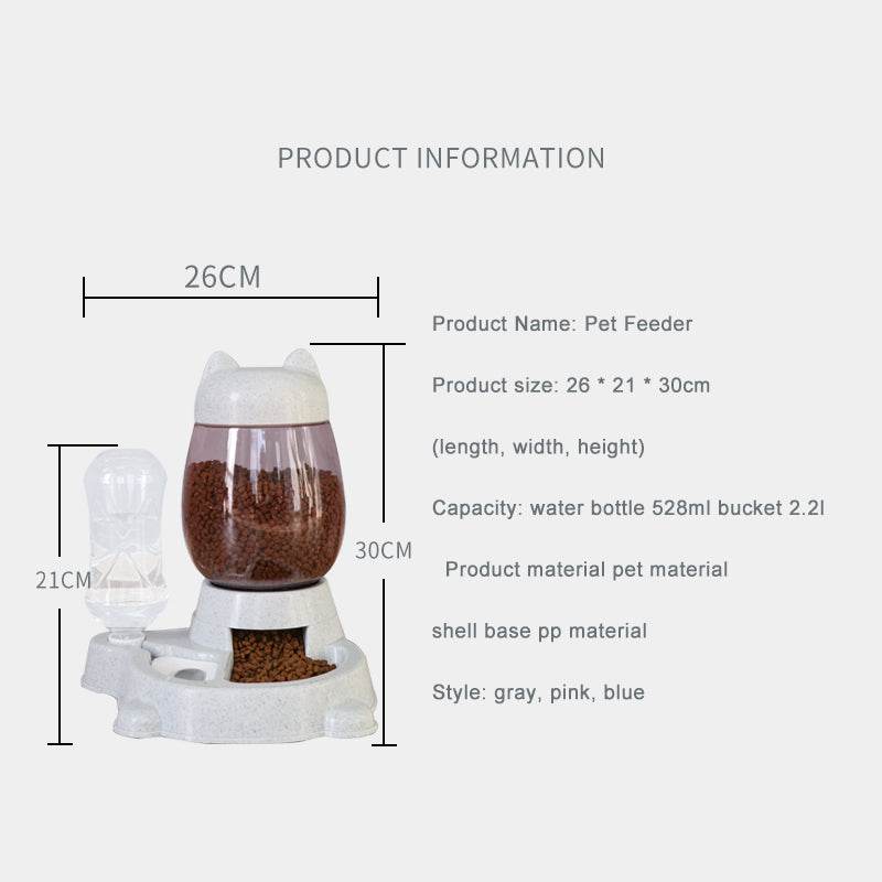 Automatic pet feeder drinking fountain - Mubimart