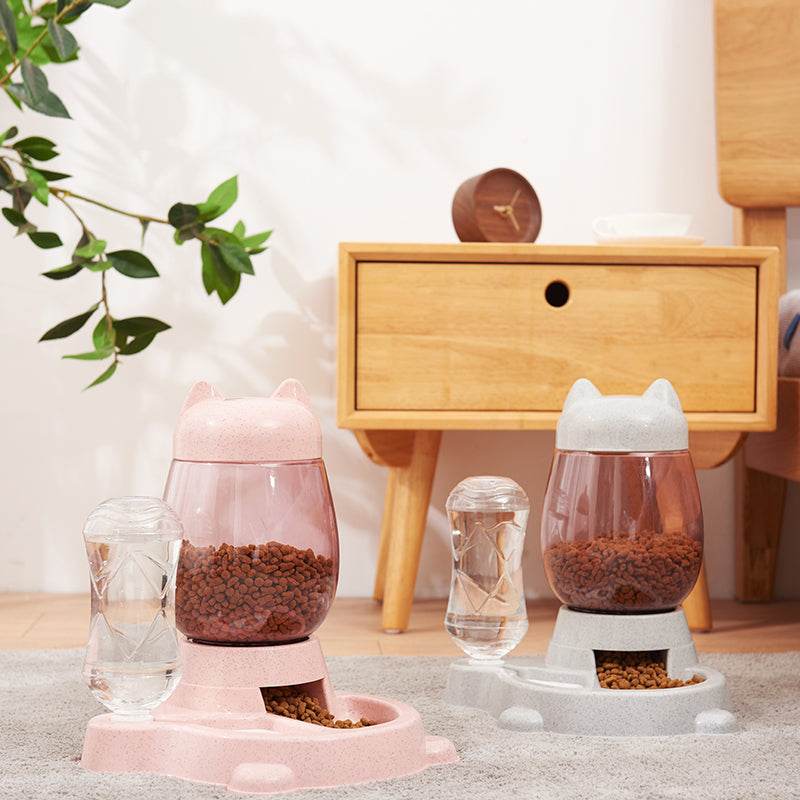 Automatic pet feeder drinking fountain - Mubimart