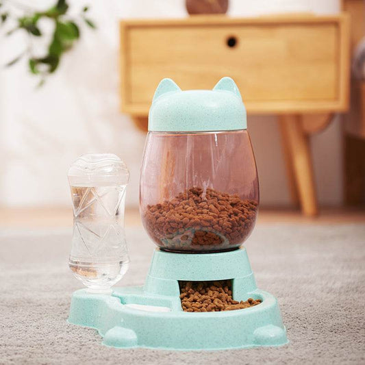 Automatic pet feeder drinking fountain - Mubimart