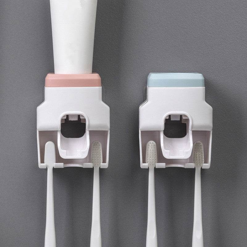 Automatic toothpaste squeezing toothbrush holder - Mubimart