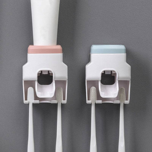 Automatic toothpaste squeezing toothbrush holder - Mubimart