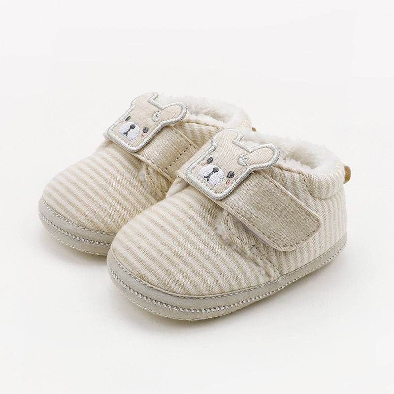 Autumn And Winter Baby Shoes 0-1 Years Old Plus Velvet - Mubimart