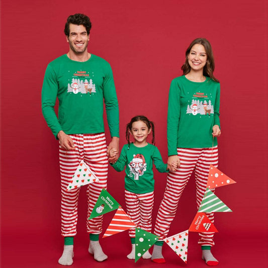 Autumn And Winter Christmas New Parent-child Home Set Pajamas - Mubimart