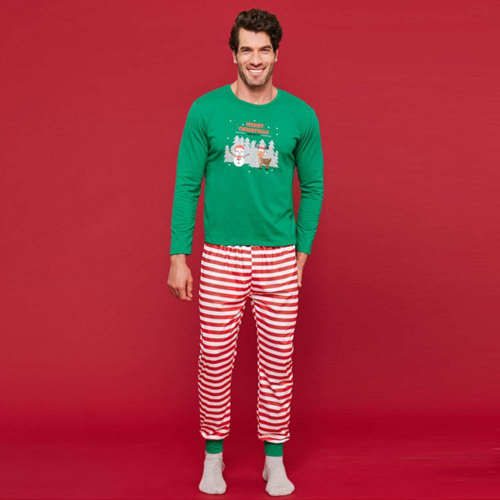 Autumn And Winter Christmas New Parent-child Home Set Pajamas - Mubimart