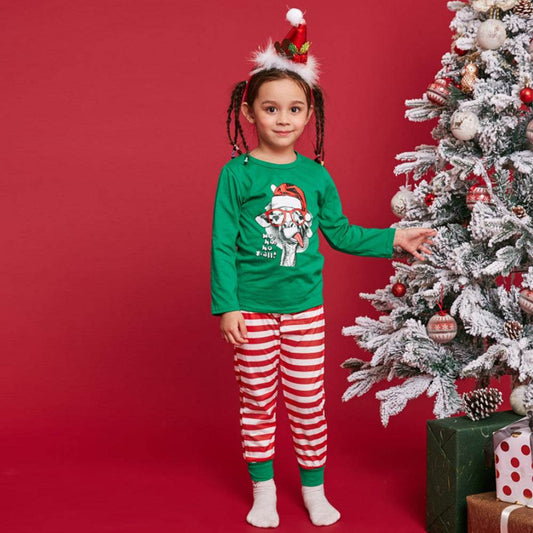 Autumn And Winter Christmas New Parent-child Home Set Pajamas - Mubimart