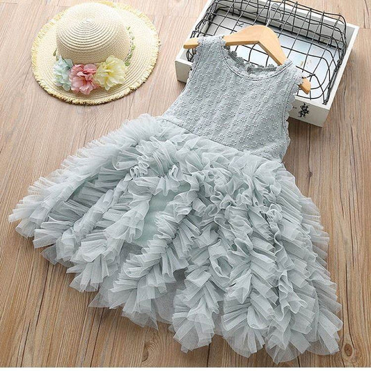 Autumn And Winter Explosions Hollow Children's Skirt Lace Long-sleeved Girls White Princess Dress Irregular Dress - Mubimart