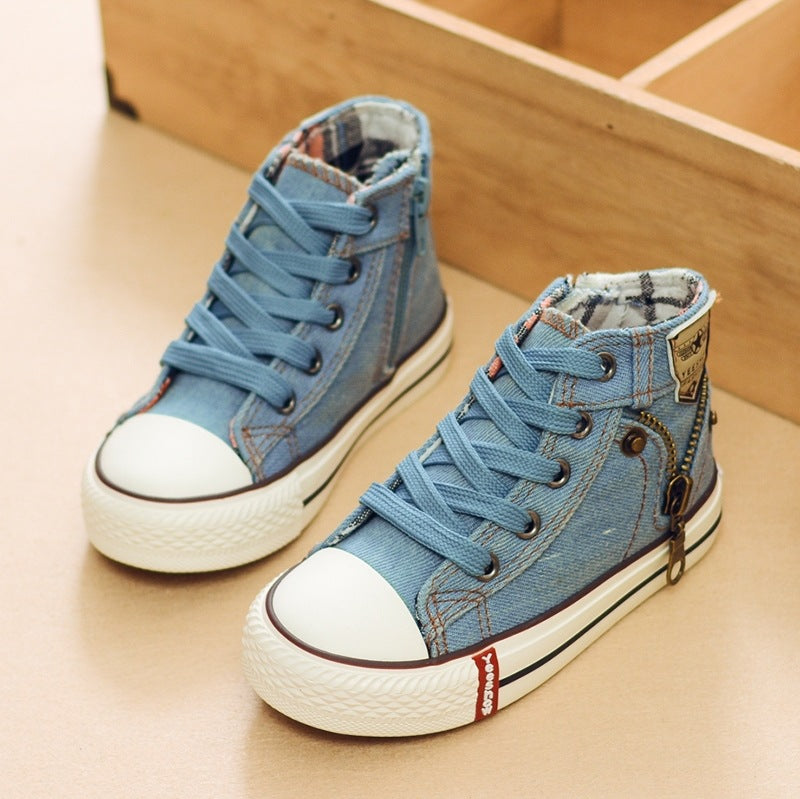 Autumn Expert Skill Children Casual Shoes Boys Girls Sport Shoes Breathable Denim Sneakers Kids Canvas Shoes Baby Boots - Mubimart -  