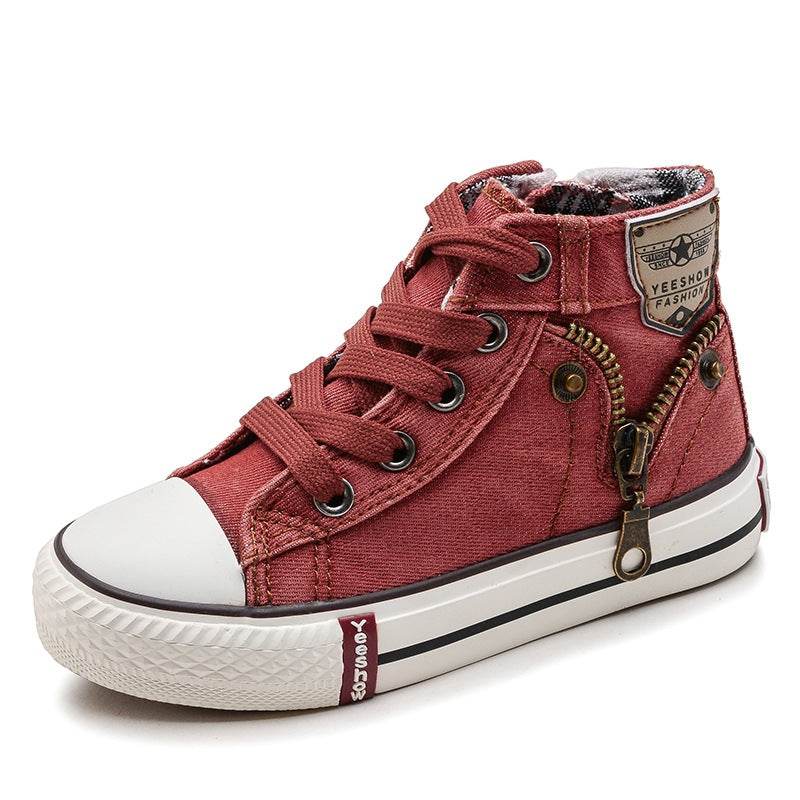 Autumn Expert Skill Children Casual Shoes Boys Girls Sport Shoes Breathable Denim Sneakers Kids Canvas Shoes Baby Boots - Mubimart