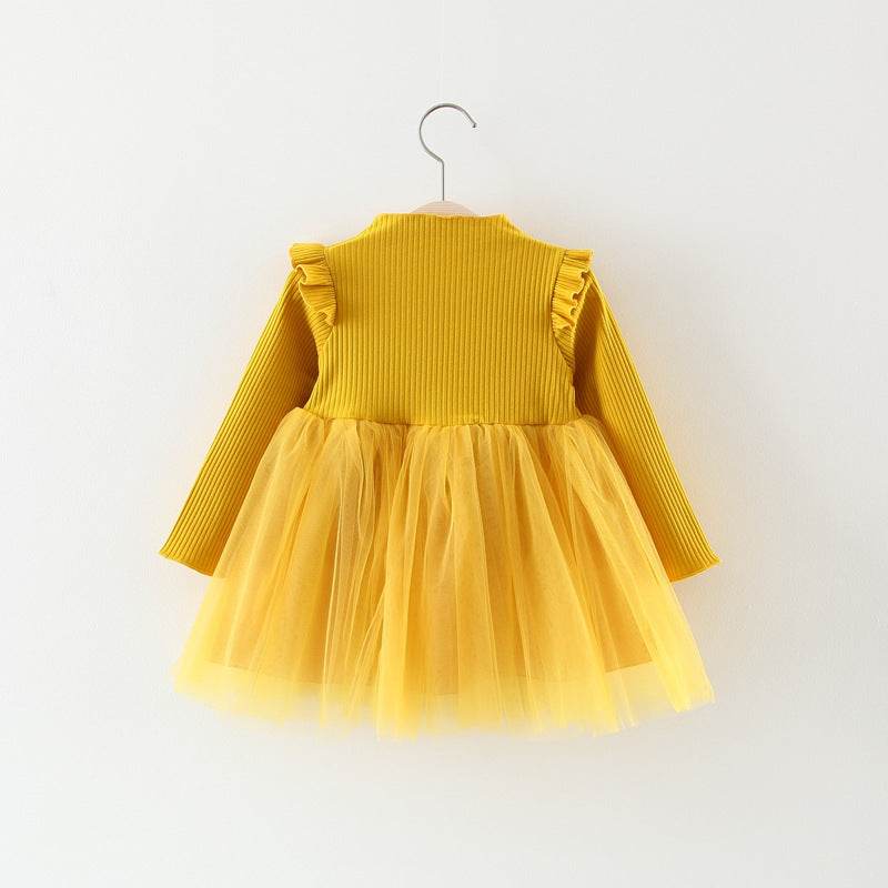Autumn Girl Princess Dress Baby Girl Skirt Gauze Girl Children 0-1-2-3 Years Old Baby Girl Dress - Mubimart