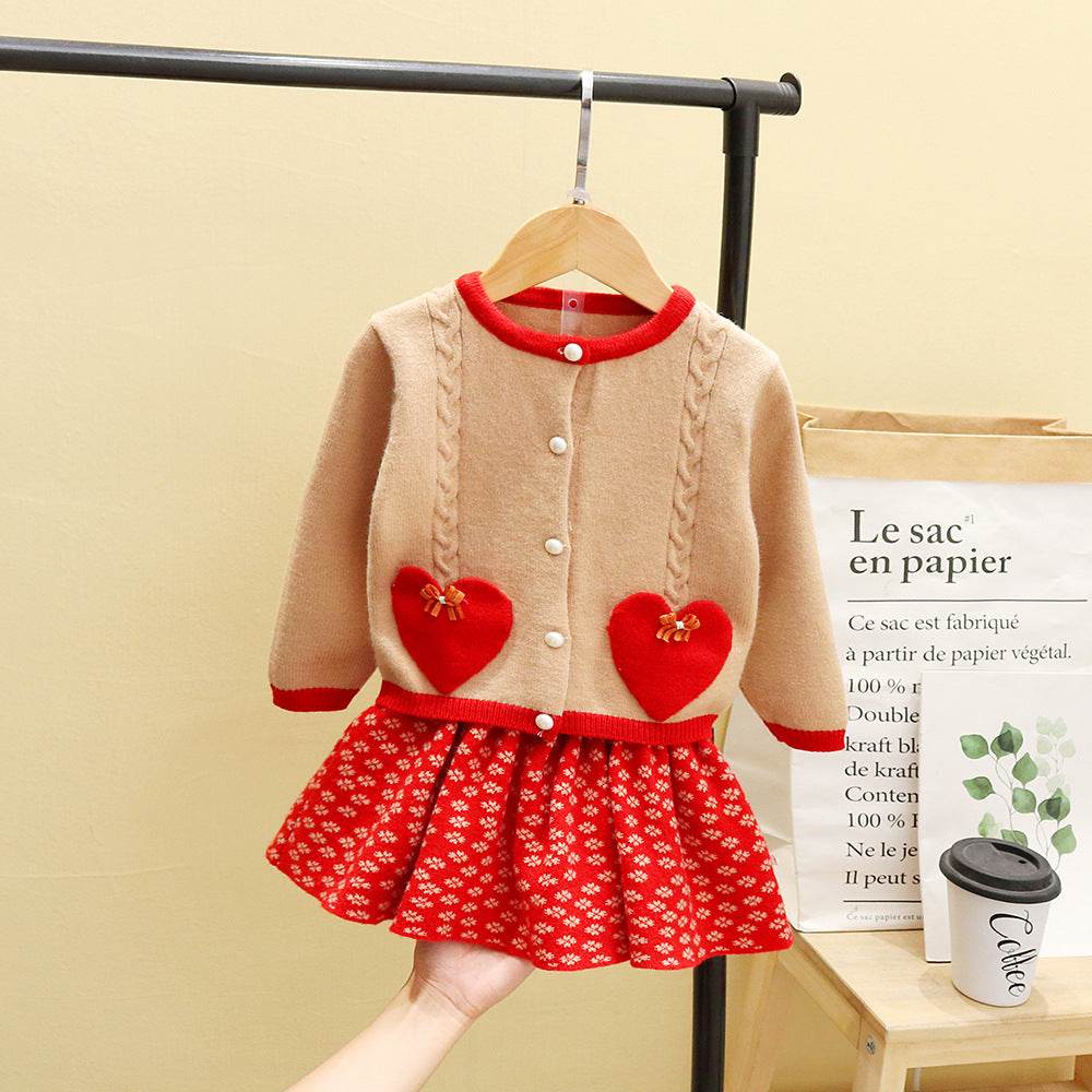 Autumn Korean Baby 2-Piece T-Shirt, Fashionable Children's Sweater - Mubimart