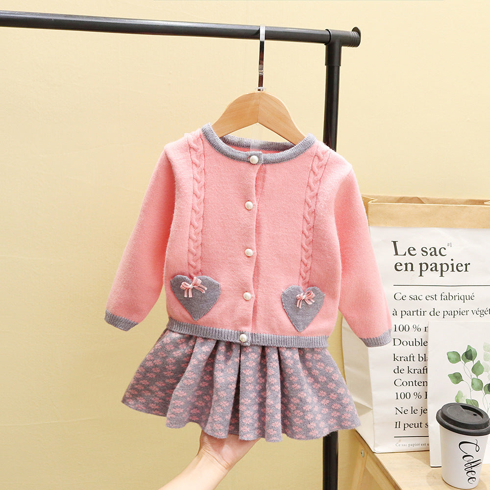 Autumn Korean Baby 2-Piece T-Shirt, Fashionable Children's Sweater - Mubimart -  