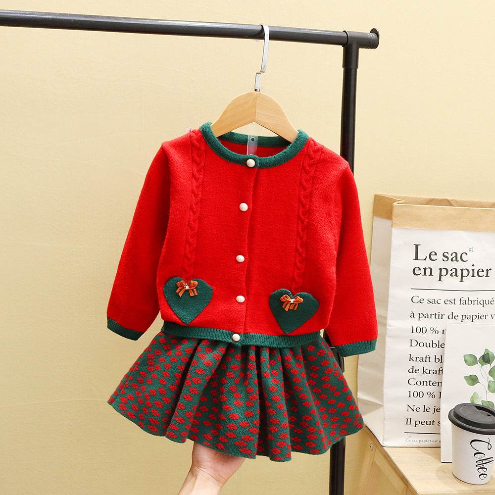 Autumn Korean Baby 2-Piece T-Shirt, Fashionable Children's Sweater - Mubimart
