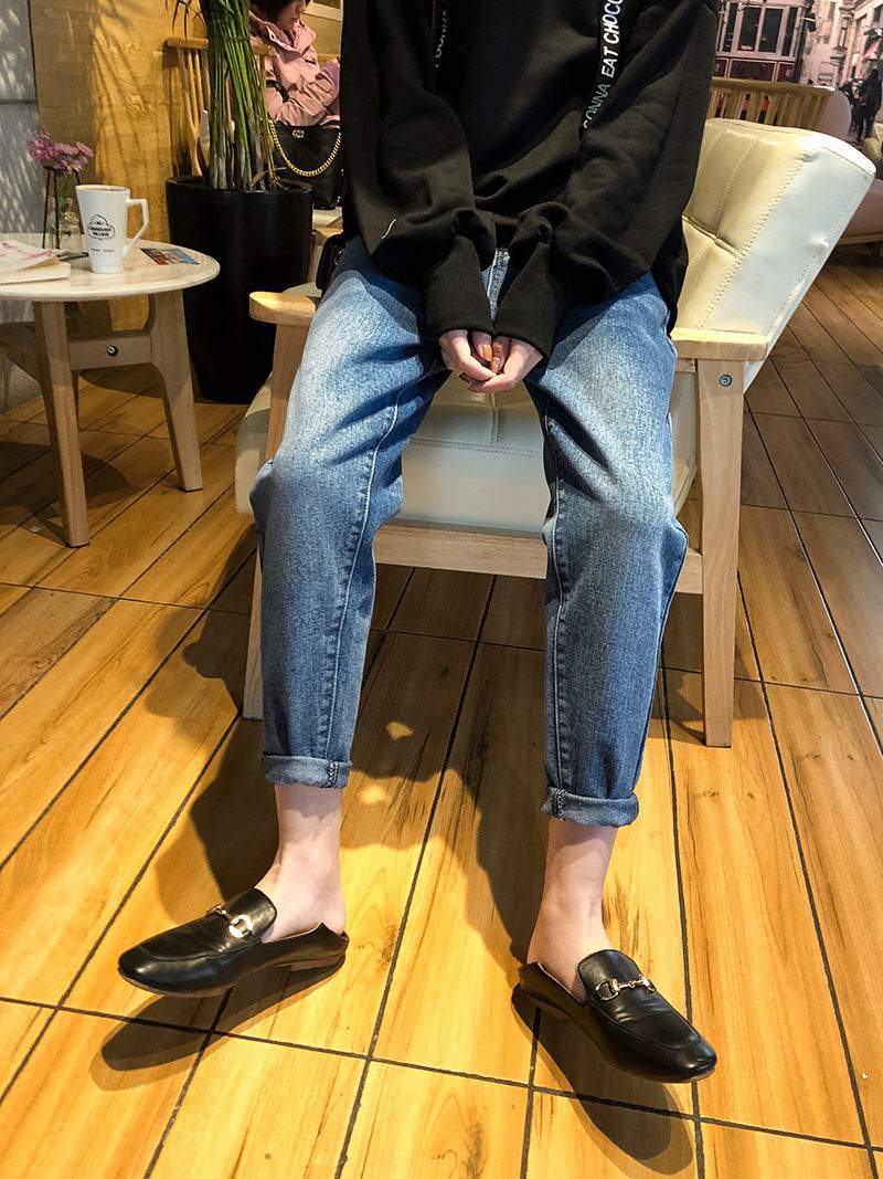 Autumn and winter pregnant women pants plus velvet loose harem pants warm pregnant women daddy pants pregnant belly lift - Mubimart