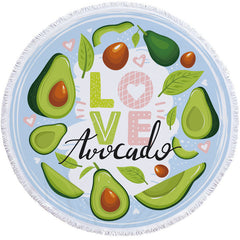 Avocado round beach towel - Mubimart -  