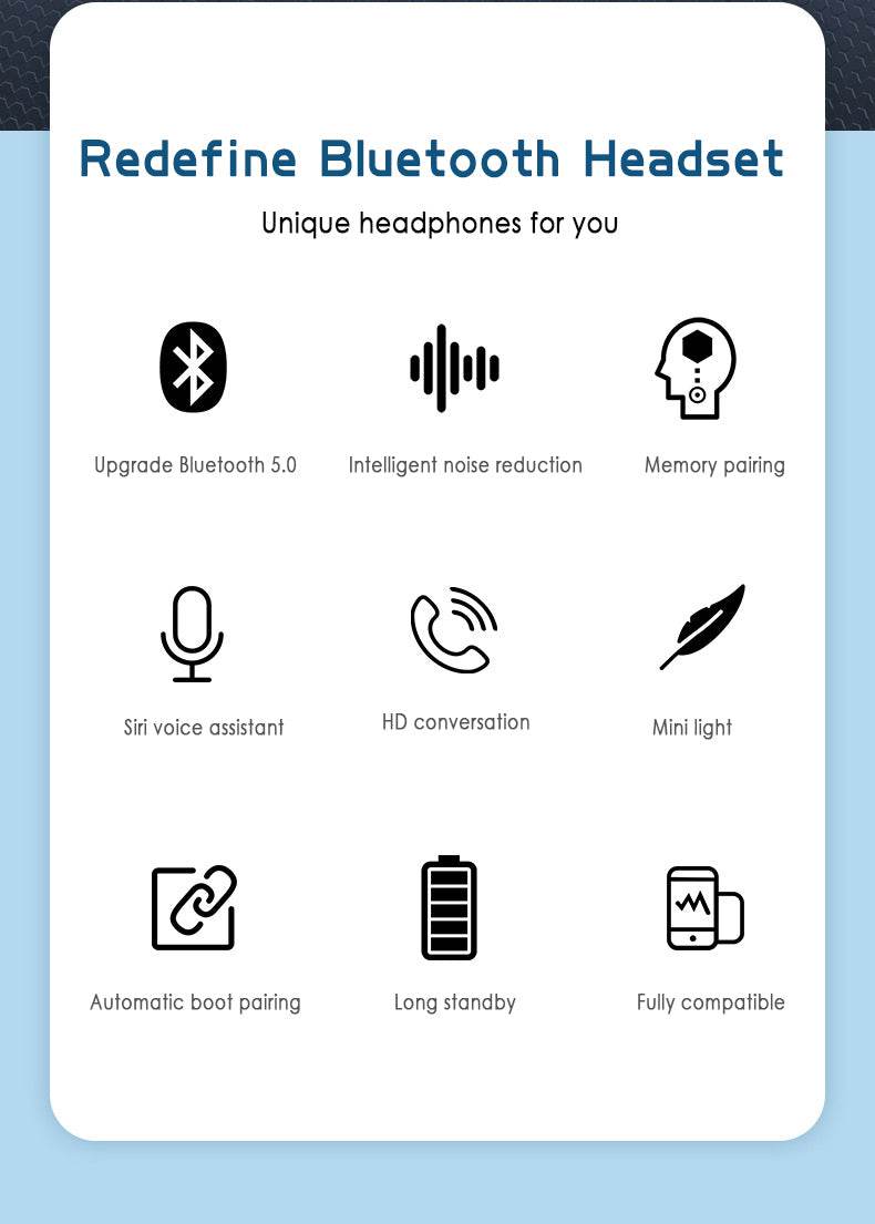 B5 Bluetooth Headset Binaural Digital Display Stereo Bluetooth Headset TWS5.0 Bluetooth Headset 239 Bluetooth Headset - Mubimart