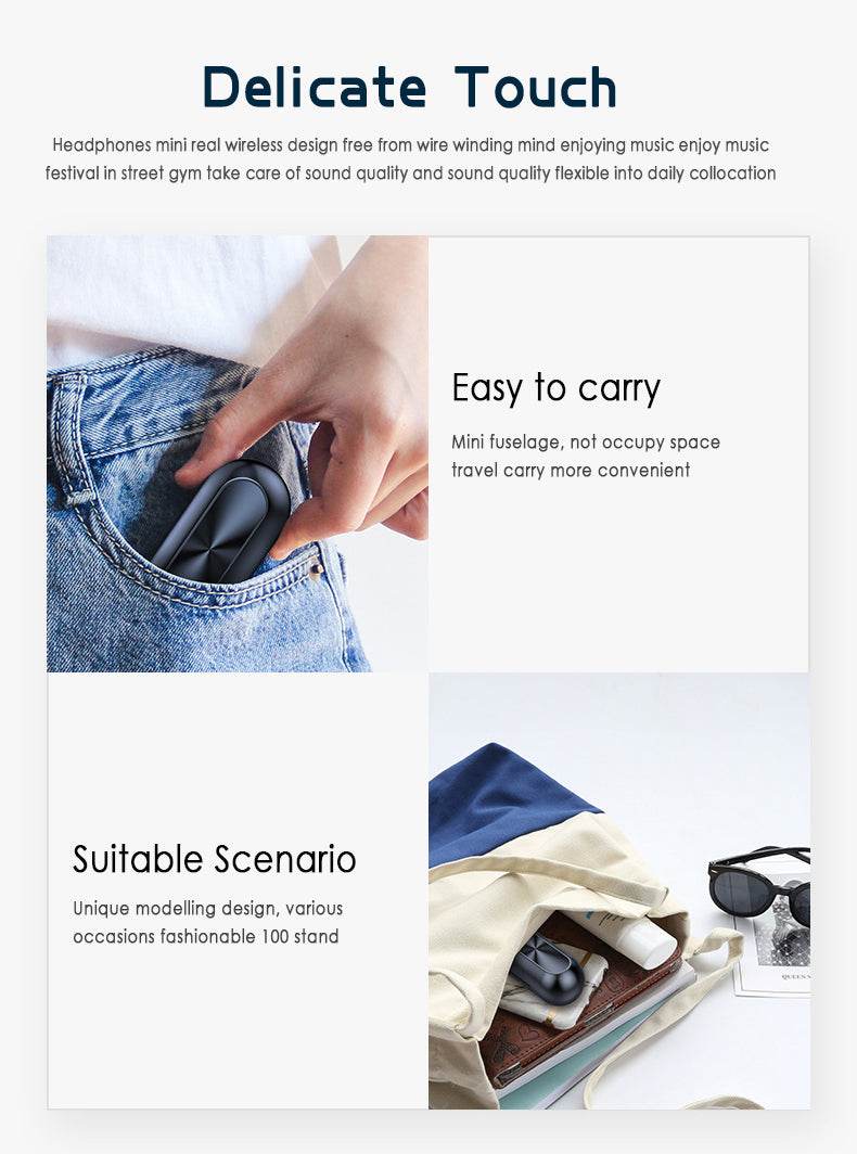 B5 Bluetooth Headset Binaural Digital Display Stereo Bluetooth Headset TWS5.0 Bluetooth Headset 239 Bluetooth Headset - Mubimart