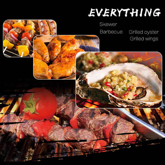 BBQ Grill Folding Stainless Steel Portable Small Barbecue Grill Tool BBQ Outdoor Camping Charcoal Furnace BBQ Grills Accessories - Mubimart