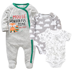 Baby 3-piece Baby Clothes For Boys and Girls - Mubimart - Baby Cloth 