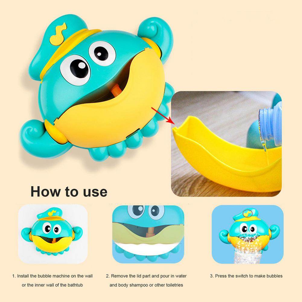 Baby Bath Automatic Bubble Blower Octopus Music Toy - Mubimart