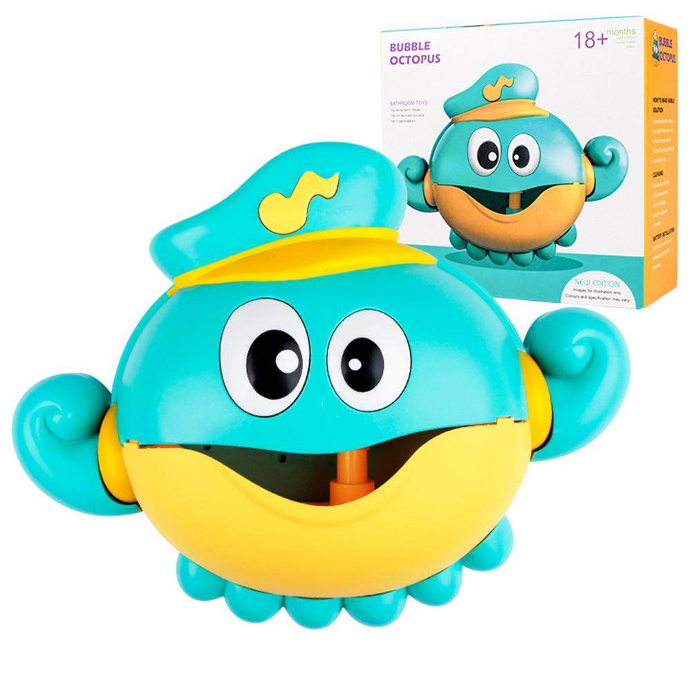 Baby Bath Automatic Bubble Blower Octopus Music Toy - Mubimart