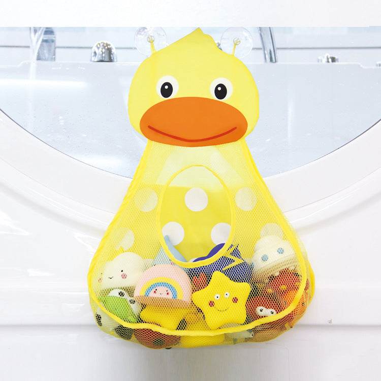 Baby Bathtub Toy Mesh Duck Storage Bag Organizer Holder Bathroom Organiser Mesh Storage Toy For Children Baby Gift Bathtub Toy - Mubimart