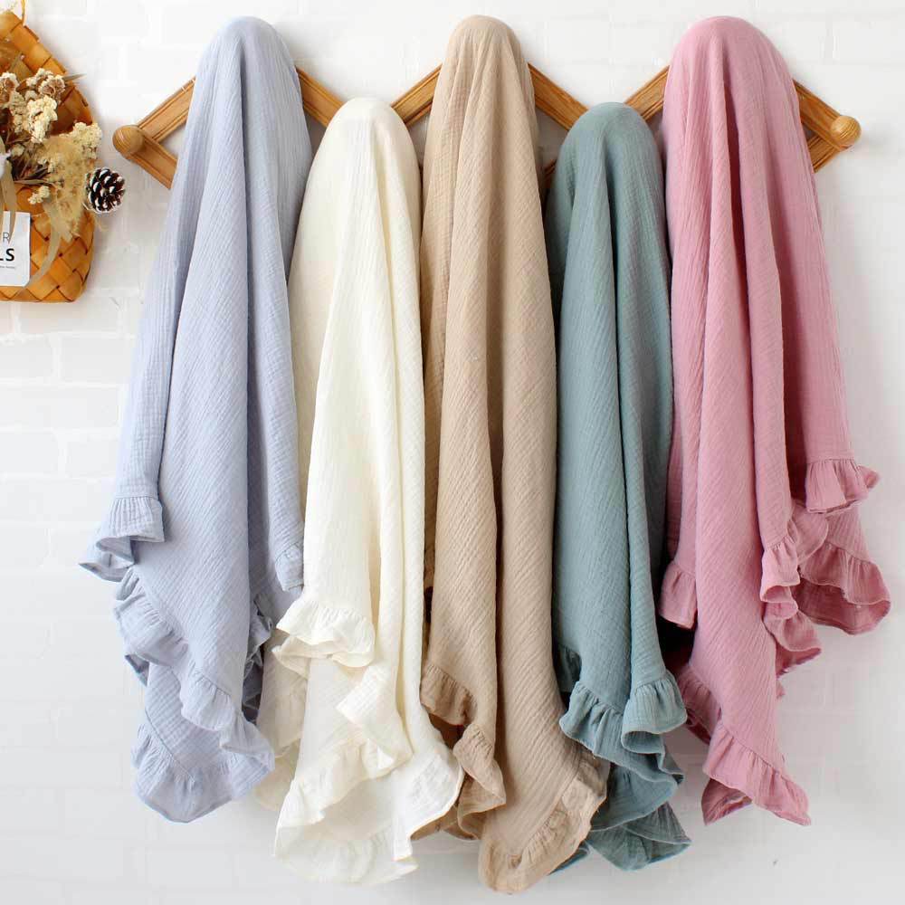 Baby Blanket Ver Ruffle Newborn - Mubimart