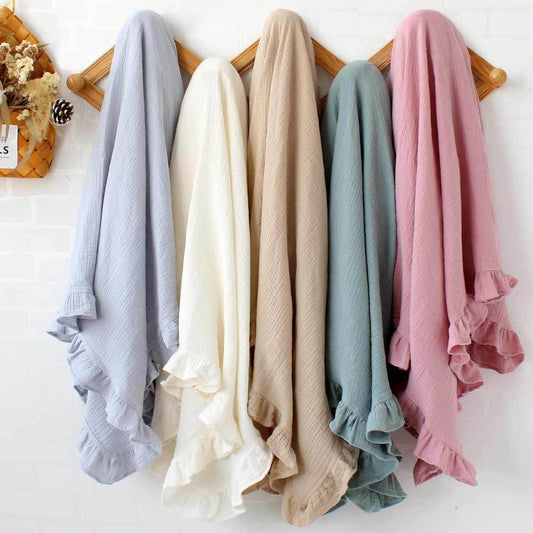 Baby Blanket Ver Ruffle Newborn - Mubimart