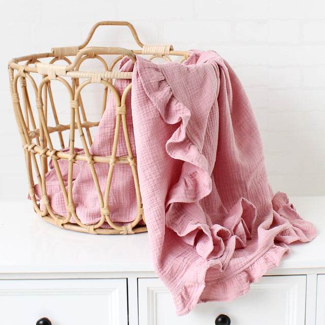 Baby Blanket Ver Ruffle Newborn - Mubimart