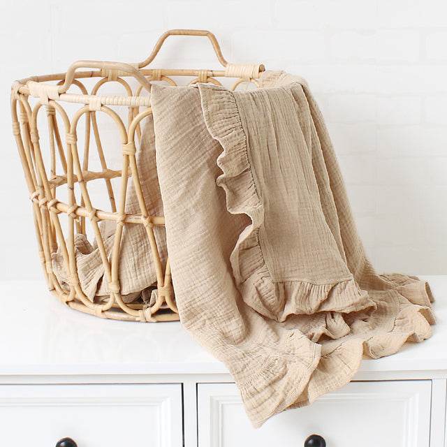 Baby Blanket Ver Ruffle Newborn - Mubimart