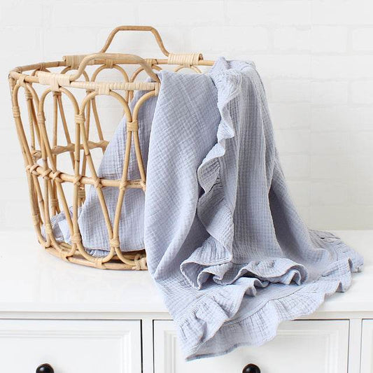 Baby Blanket Ver Ruffle Newborn - Mubimart