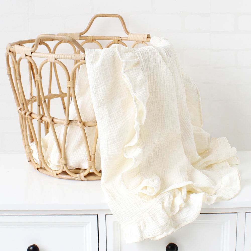Baby Blanket Ver Ruffle Newborn - Mubimart