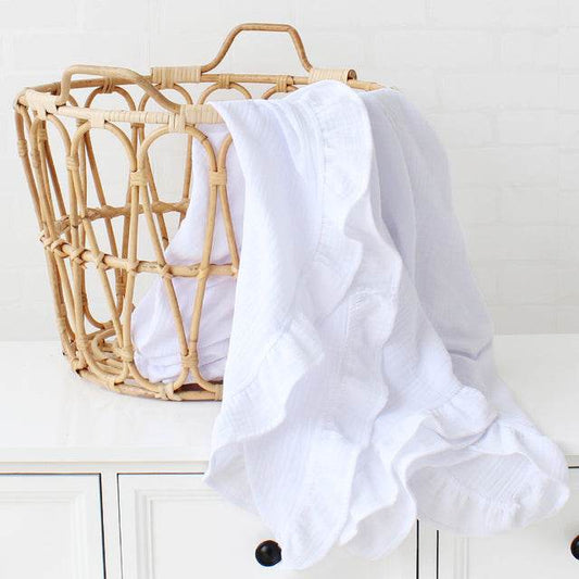 Baby Blanket Ver Ruffle Newborn - Mubimart