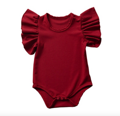 Baby Boy And Girl Short-sleeved Ruffle Jumpsuit - Mubimart -  