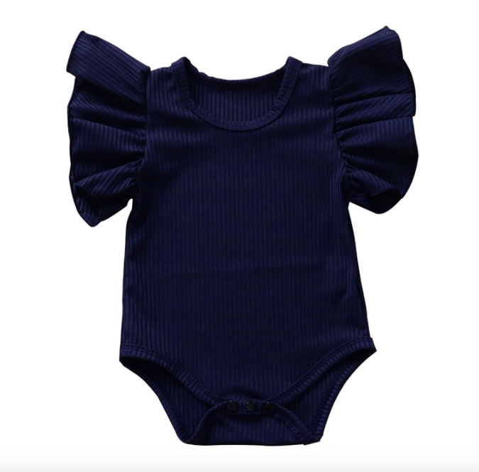 Baby Boy And Girl Short-sleeved Ruffle Jumpsuit - Mubimart -  