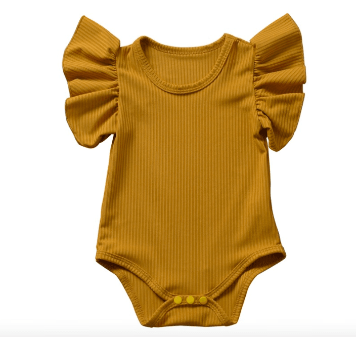 Baby Boy And Girl Short-sleeved Ruffle Jumpsuit - Mubimart