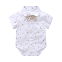 Baby Boy Cross-border Baby Boy Overalls Suit Gentleman Short Sleeve Going Out Rompers - Mubimart -  