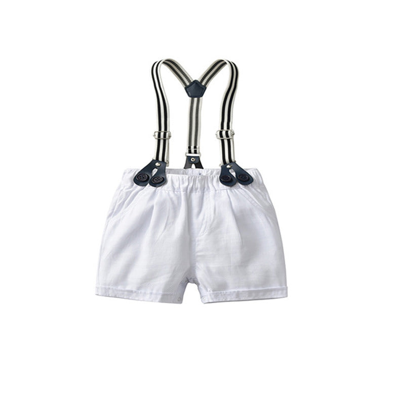 Baby Boy Gentleman Romper Suit Short-sleeved Shorts Romper - Mubimart -  