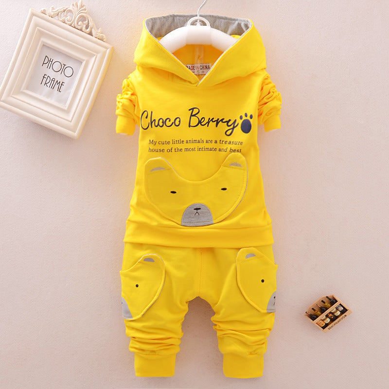 Baby Boy Long Sleeve Sports Two Piece Suit - Mubimart - Baby Cloth 