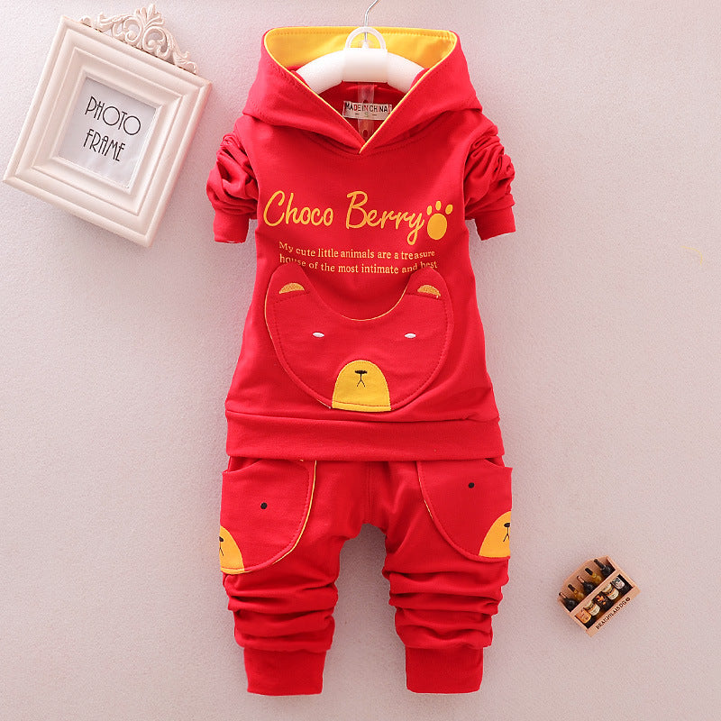 Baby Boy Long Sleeve Sports Two Piece Suit - Mubimart -  